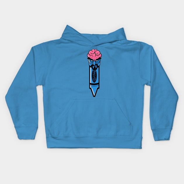 Brain Crayonston Kids Hoodie by AwkwardStage